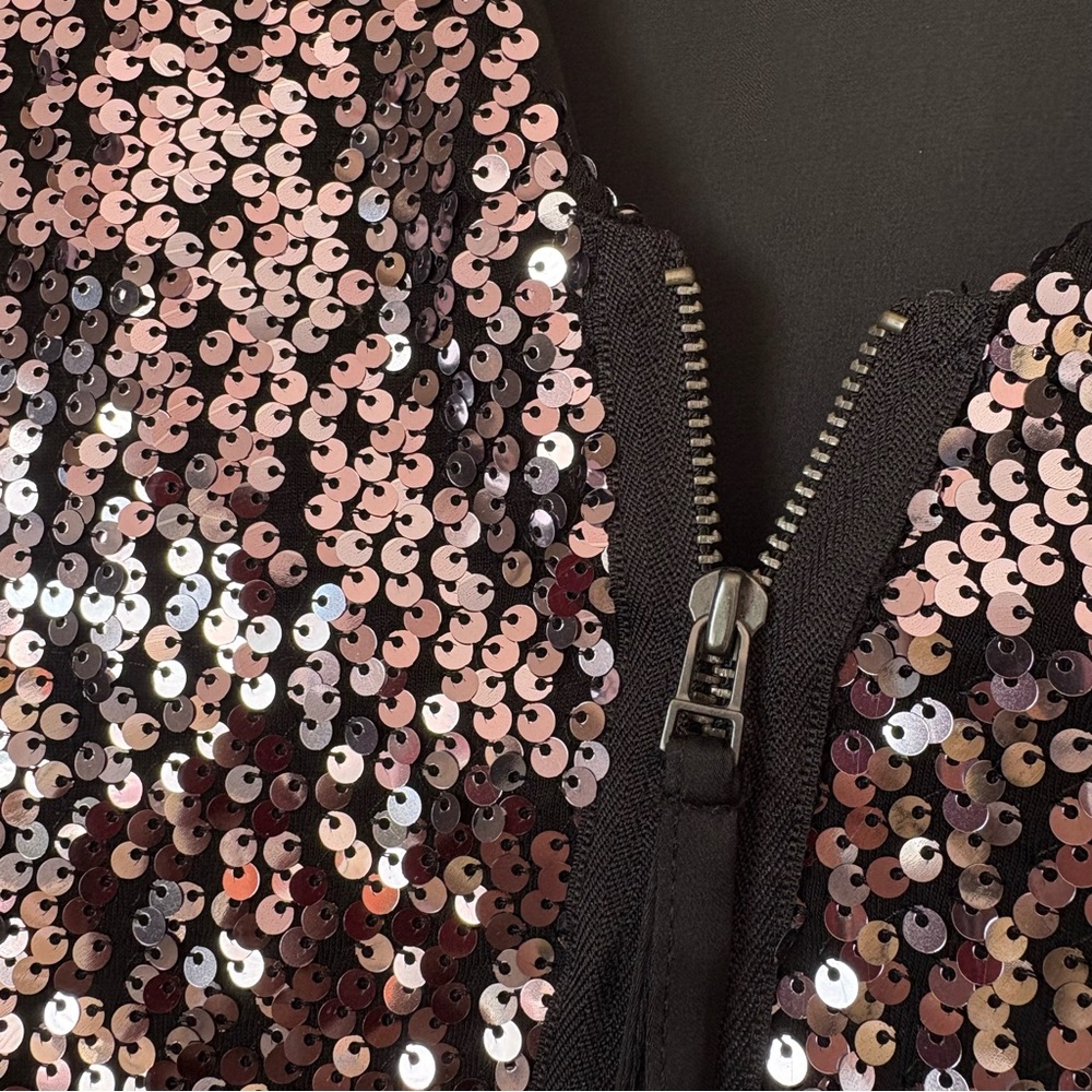 Gap Black And Silver Sequin Zip Jacket - image 2